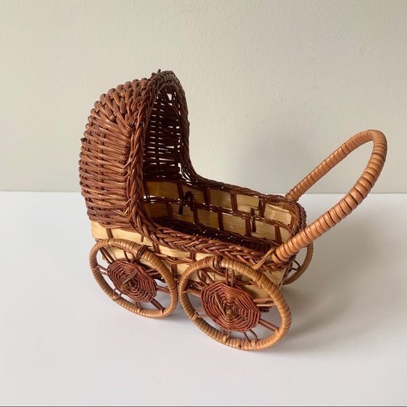 Vintage Other - Wicker miniature baby carriage